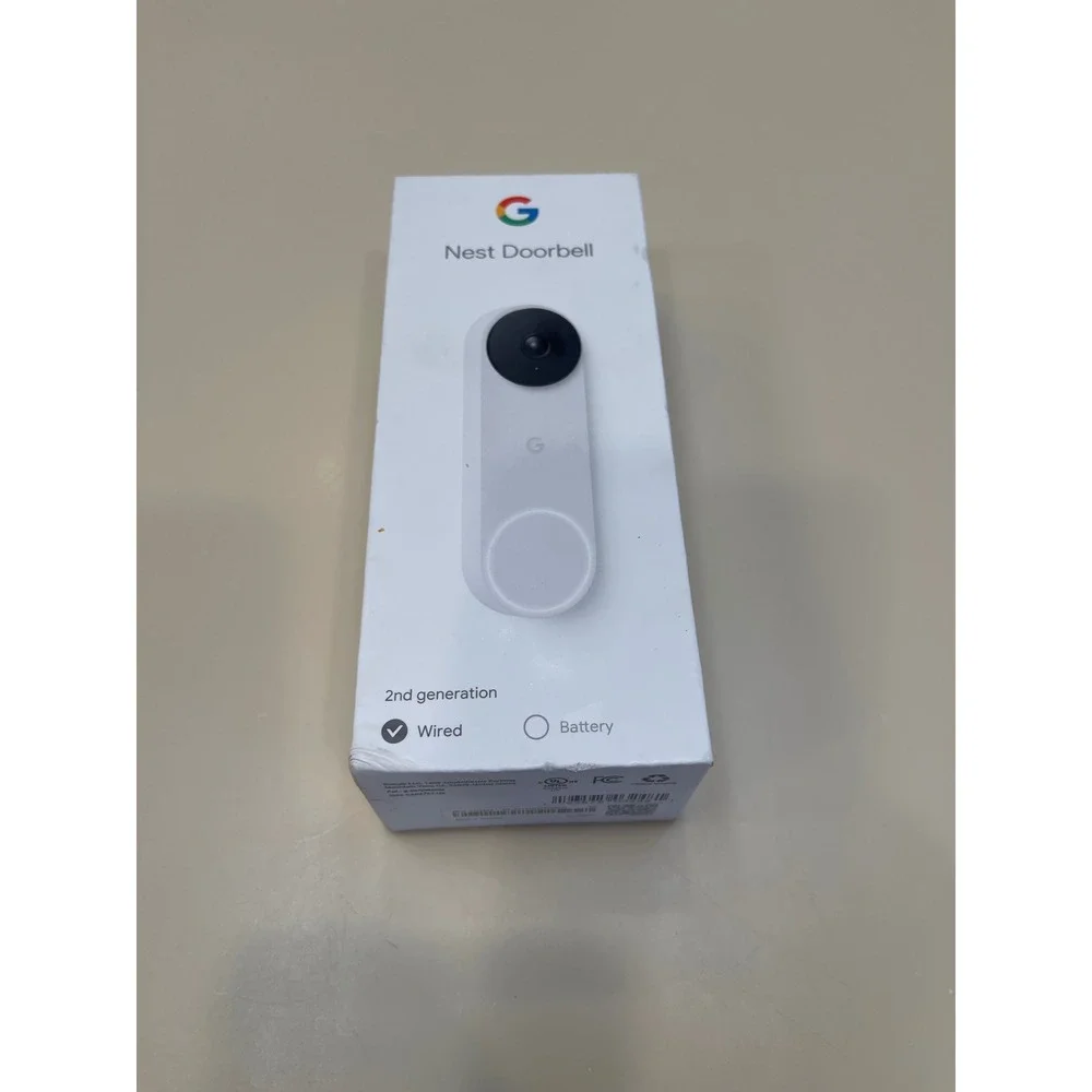 Google Nest Doorbell 2nd Generation Wired White Smart Home Camera GA02767-US